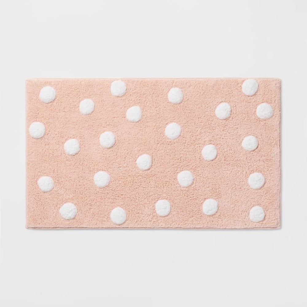 Polka Dot Kids' Bath Rug - Pillowfort Raised polka dots add a fun pop of texture